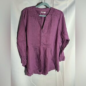 Coldwater Creek linen top - no size tag, but fits like 1X